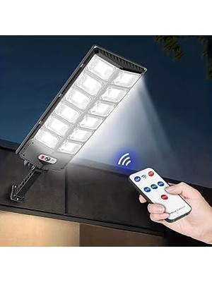 Nacario 1500W Güneş Enerjili Parlak LED Sokak Lambası| Su Geçirmez, Sensörlü, Kumandalı