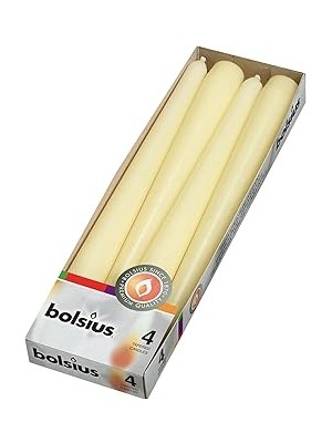 Nacario Bolsius 103600350905 Yemek Mumu, Parafin Mumu, Fildişi