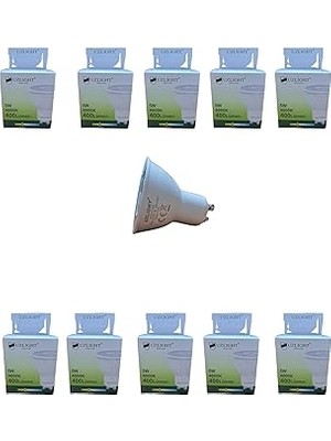 Nacario 10 Adet 5W 4000K GU10 Duy 38° Gün Işığı LED Spot Ampul Uzlight