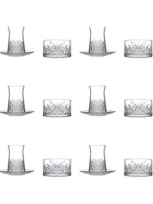 Nacario Pasabahce Timeless Heybeli Model Parça Çay Seti (Çay Bardaği Çay Tabaği Çerezli̇k) US066100146