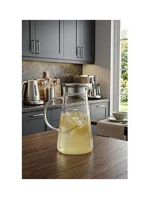 Nacario Limonata Sürahisi 1800 ml - Isıya Dayanıklı Borosilikat Cam Karaf