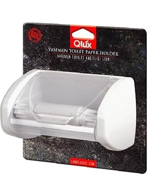 Nacario Qlux Tuvalet Kağıtlığı, Plastik, Döner Kapaklı, Beyaz, Yapışkanlı Montaj, 20X10X18 Cm, Geleneksel T