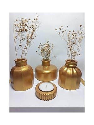 Nacario Vazo Set 3'lü, Ev & Ofis Hediyelik, Dekoratif Obje, Beyaz