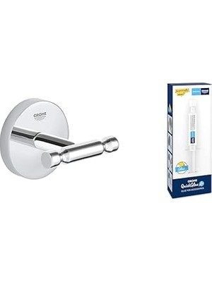 Nacario Grohe Start Cosmopolitan Quickfix Bornoz Askısı + Quickglue A1 Yapıştırıcı Seti