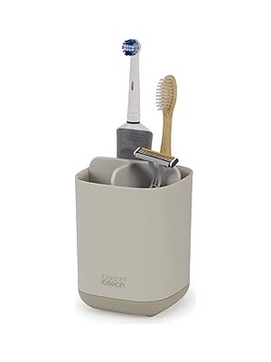 Nacario Joseph Joseph Easy-Store - Fırçası Tutucu, Caddy Banyo Muhafazası, Kompakt Mat Yüzey, Bej, Orta