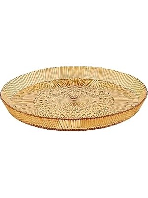 Nacario Bitz Bıtz Kusintha Servis Tabağı Yuvarlak Amber 3 cm - Çap:30 cm
