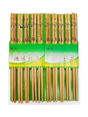 Nacario Coverzone Bambu Organik Chopstick Yemek Çubuğu Haşi 10 Çift Uzak Doğu Japon Tip