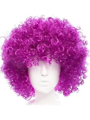 Nacario Koyu Mor Renk Violet Afro Bonus Saç Peruk