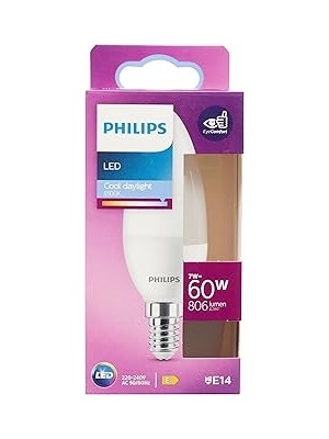 Nacario LED 60W B38 E14 Mum Tipi Beyaz Işık Dim Edilmez Ampul
