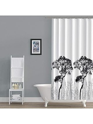 Nacario Tropik Banyo Duş Perdesi 3391 Çift Kanat 2X120X200
