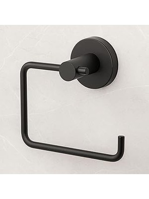 Nacario Siyah Kapaksız Wc Kağıt Aparatı Vidalı Paslanmaz Metal Duvar Tipi Tuvalet Kağıtlık Banyo Aksesuarı