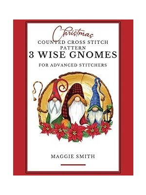 Nacario Independently Published Christmas Counted Cross Stitch Pattern For Advanced Stitchers | 3 Wise Gnom
