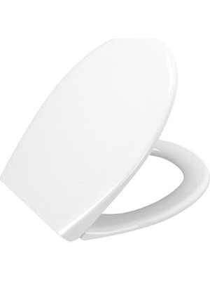 Nacario S10 Klozet Kapağı 84-003-009, Yavaş Kapanır, Duroplast, Sandviç Tip, Metal Menteşeli, Beyaz