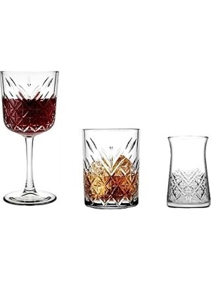 Nacario Pasabahce Paşabahçe Timeless Parça Su Bardak Kadeh Çay Bardağı Takımı