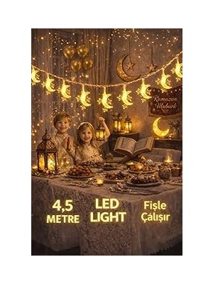 Nacario 4,5 Metre 3 Yıldız 1 Pilli LED Işık, Şerit LED Sari Işıklar Peri Işıkları Aydınlatmalı Şerit LED Le
