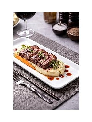 Nacario Dikdörtgen Servis Tabağı Seti, 6'lı Set, Tasarım, Meze, Sushi Et Sunumları Içi