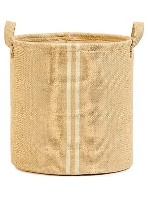 Nacario Textile Çizgili Jüt Sepet 20 x 20 cm