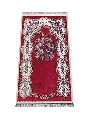 Nacario Ihvan Online Lüks Gülce Şönil Seccade Kırmızı