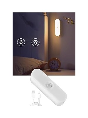 Nacario Neo Vista USB Şarjlı LED Işık, Hareket Sensörlü, Beyaz Işık, Oda, Mutfak, Salon Merdiven Için Ta