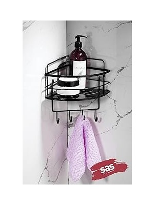 Nacario Sas Haus Yapışkanlı Paslanmaz Kristal Ayarlanabilir Raf Banyo Düzenleyici Şampuanlık Lk-0