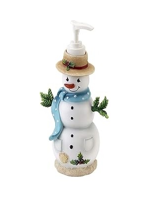 Nacario Avanti Linens Coastal Snowman Sabunluk/losyon Pompası, Çok Aşamalı