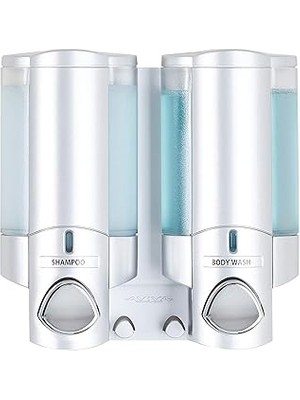 Nacario Better Living BLP-76235-1 Aviva Shower Dispenser 2 Chamber Satin Silver