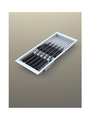 Nacario Tify Mutfak Çekmece Içi Beyaz Modüler Bıçaklık 20,5cm x 48CM (Boydan 4cm Kesilebilir)