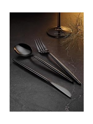 Nacario Aryildiz Aryıldız Versay Titanium 6 Kişilik 36 Parça Çatal Kaşık Takımı