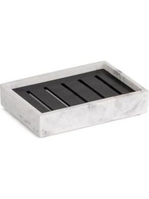Nacario System Katı Sabunluk Mermer Desenli/siyah Renk 26X80X115 mm