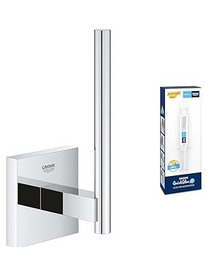 Nacario Grohe Start Cube Quickfix Yedek Tuvalet Kağıdı Tutucu + Quickglue A1 Yapıştırıcı Seti