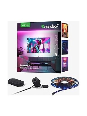 Nacario Nanoleaf 4d Ekran Yansıtma + Işık Şeridi Kiti (85 Inçe / 215 Cm'ye Kadar Tv/ekranlar Için) – Akıllı