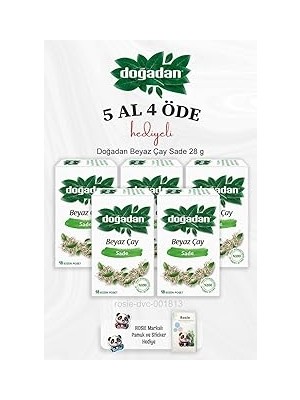 Nacario Doğadan Beyaz Çay Sade 28 G 5 Al 4 Öde Rosie Pamuk