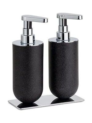 Nacario System 2'li Sıvı Sabunluk Siyah/krom Renk 208X87X170 mm