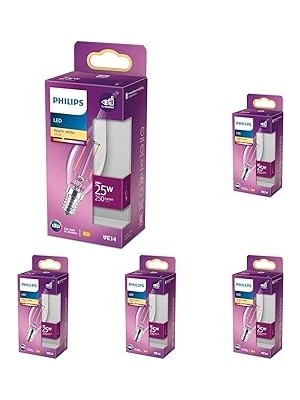 Nacario LED 25W BA35 E14 Ww cl Dim Edilmez Sarı Işık Filament Ampul 5li Paket