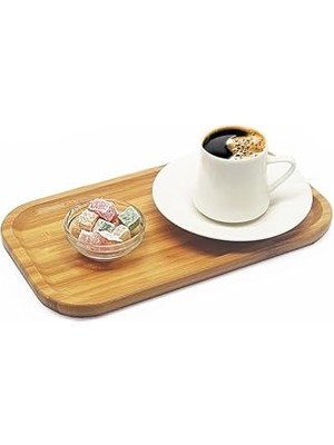Nacario Deconox Bambu Lüx Dikdörtgen Servis 25 * 14CM, Sunumluk & Çerezlik Sunum Tabağı