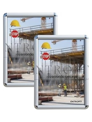 Nacario 2 Adet - Alüminyum Açılır Kapanır Baskı Afiş Reklam Poster Çerçevesi, 50X70 Cm, Kurum Iş Yerleri