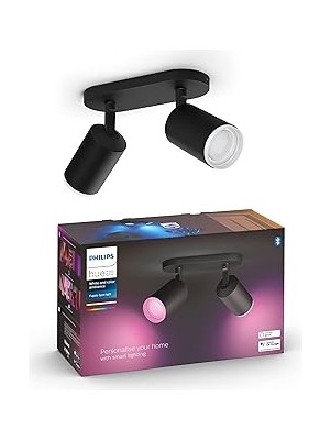 Nacario Fugato Çift Spot Renkli Akıllı LED Armatür, Siyah, 2X4.2W
