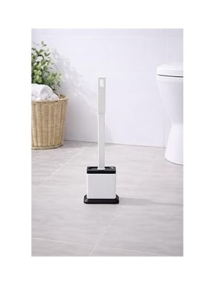 Nacario Sas Haus Silikon Tuvalet Fırçası Pratik Silikon Wc Klozet Fırçası Kare Beyaz S-220