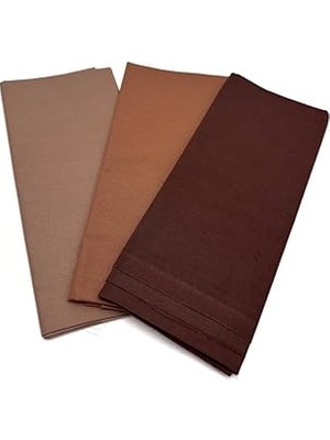 Nacario Aksesuar 120X50 cm Pamuklu Astarlık Kumaş Seti (Koyu Kahve, Kahve, Sütlü Kahve)