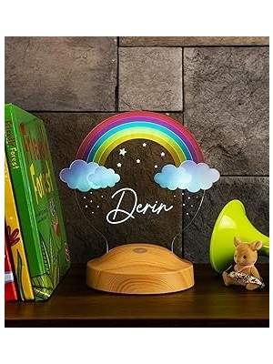 Nacario Gökkuşağı Çocuk Hediyesi, Rainbow Doğum Günü Hediyesi LED Gece Lambası, Çocuk Odası Aydınlatması, E