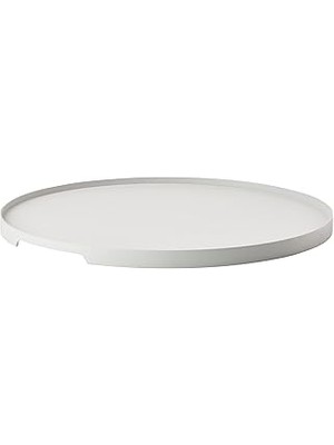 Nacario Zone Denmark Singles Servis Tepsisi, Metal, Dekoratif Tepsi, Yuvarlak, 35 cm Çapında, Sıcak Gri (Gr