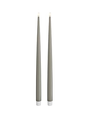 Nacario Deluxe Homeart Iç Mekan Alevsiz LED Yemek Mumu - 2'li Set - Gerçek Alevli ™ Teknolojisi - Pille Çal