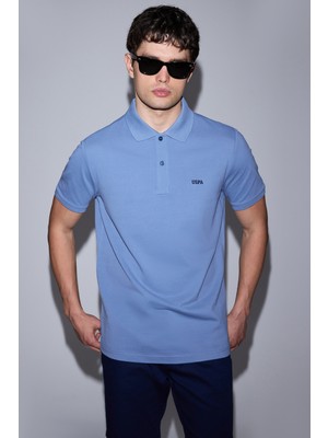 U.S. Polo Assn. Erkek İndigo Regular Fit Polo Yaka Basic Tişört 50326963-VR028