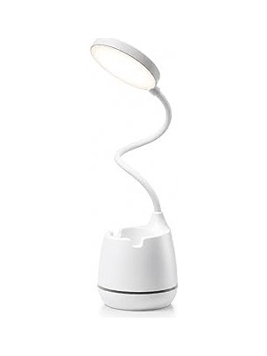 Nacario Masa Lambası Şarjlı Dokunmatik 24 Led’li, 3 Renk Modlu Ayarlanabilir Işık, USB Şarjlı, Esnek Gövde,