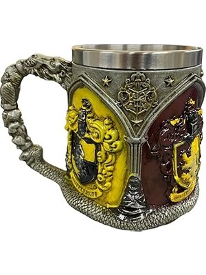 Nacario Netavantaj Hufflepuff Gryfindor Slytherin Ravenclaw Figürlü Paslanmaz Çelik Kupa Bardak