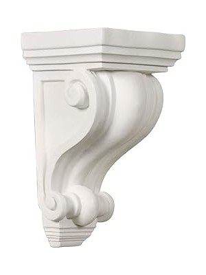 Nacario Corbels: Ekena Millwork Building Materials 10CM x 10CM x 18CM - 1.3cm Primed Polyurethane Devon Cor
