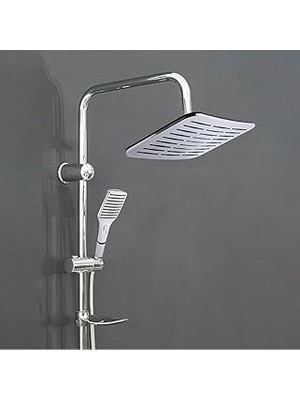 Nacario Robot Tepe Duş Seti Takımı Shower Yağmurlama Dikdörtgen Banyo Masaj Duş Başlığı Sistemi Kro