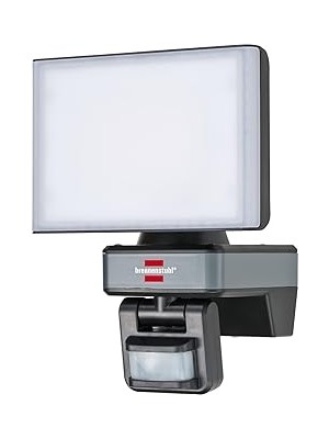 Nacario Brennenstuhl Wi-Fi Özellikli Hareket Sensörlü Dış Mekan LED Spot Işığı, 20W, Siyah/beyaz