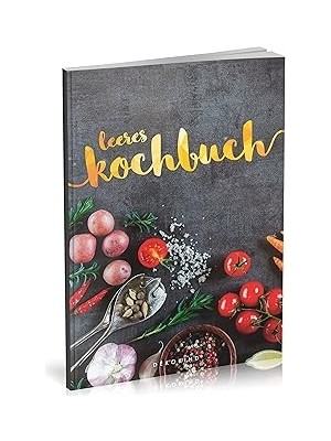 Nacario Dékokind® Leeres Kochbuch: Für Über 80 Lieblingsrezepte || Ca. A5 Softcover || Rezeptbuch Zum Selbs