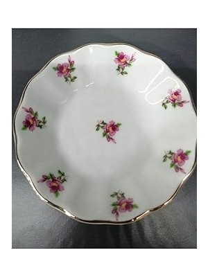 Nacario Porland Porselen 12'li Pembe Çiçek Çay Tabak 11 CM(12ADET) 8697635522938